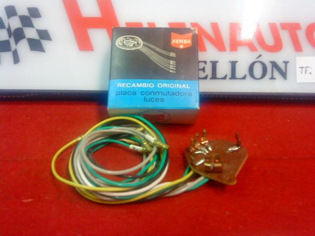 *CONMUTADOR LUCES SEAT 600 (57>63) PLACA LUCES  4376 FEMSA